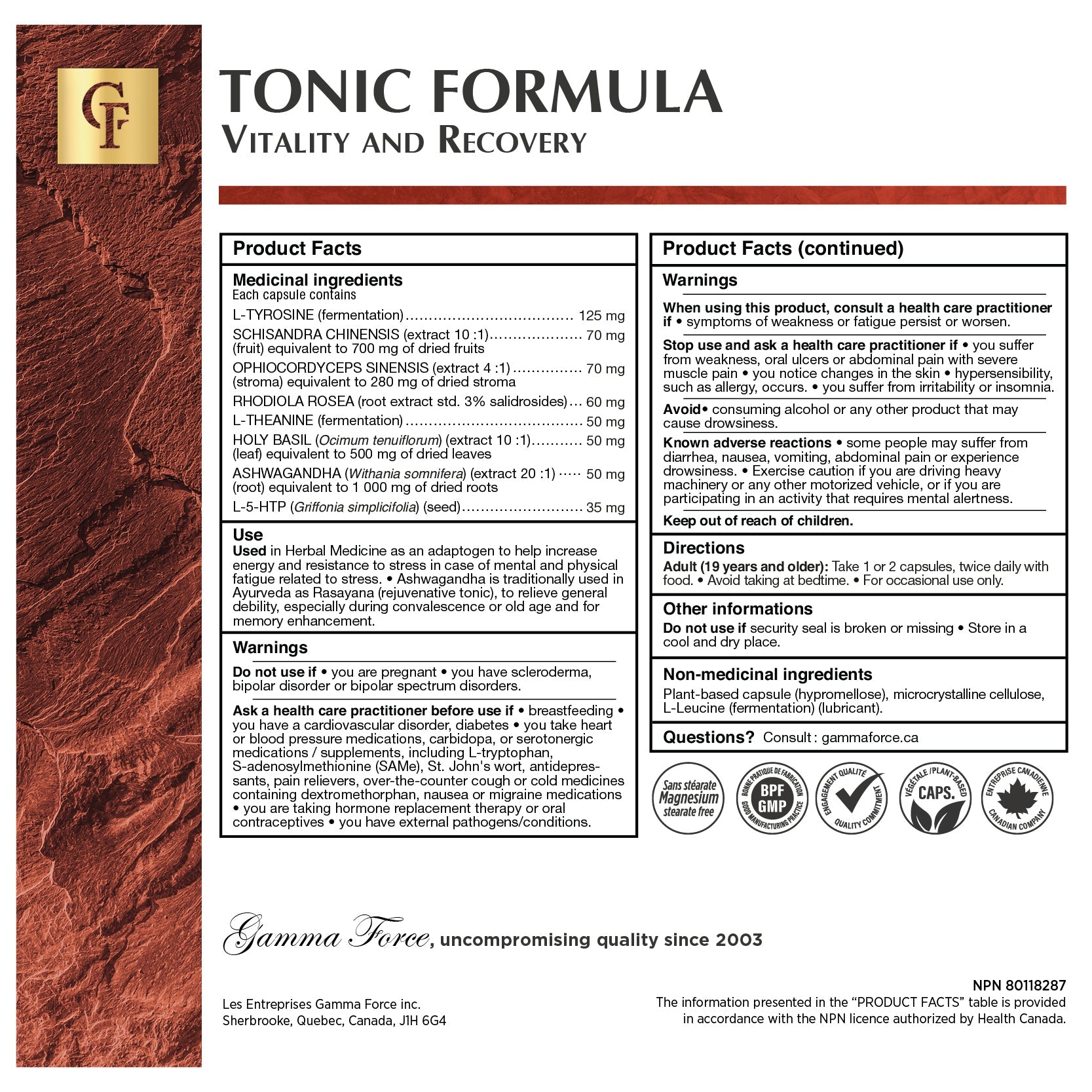 Formule Tonique