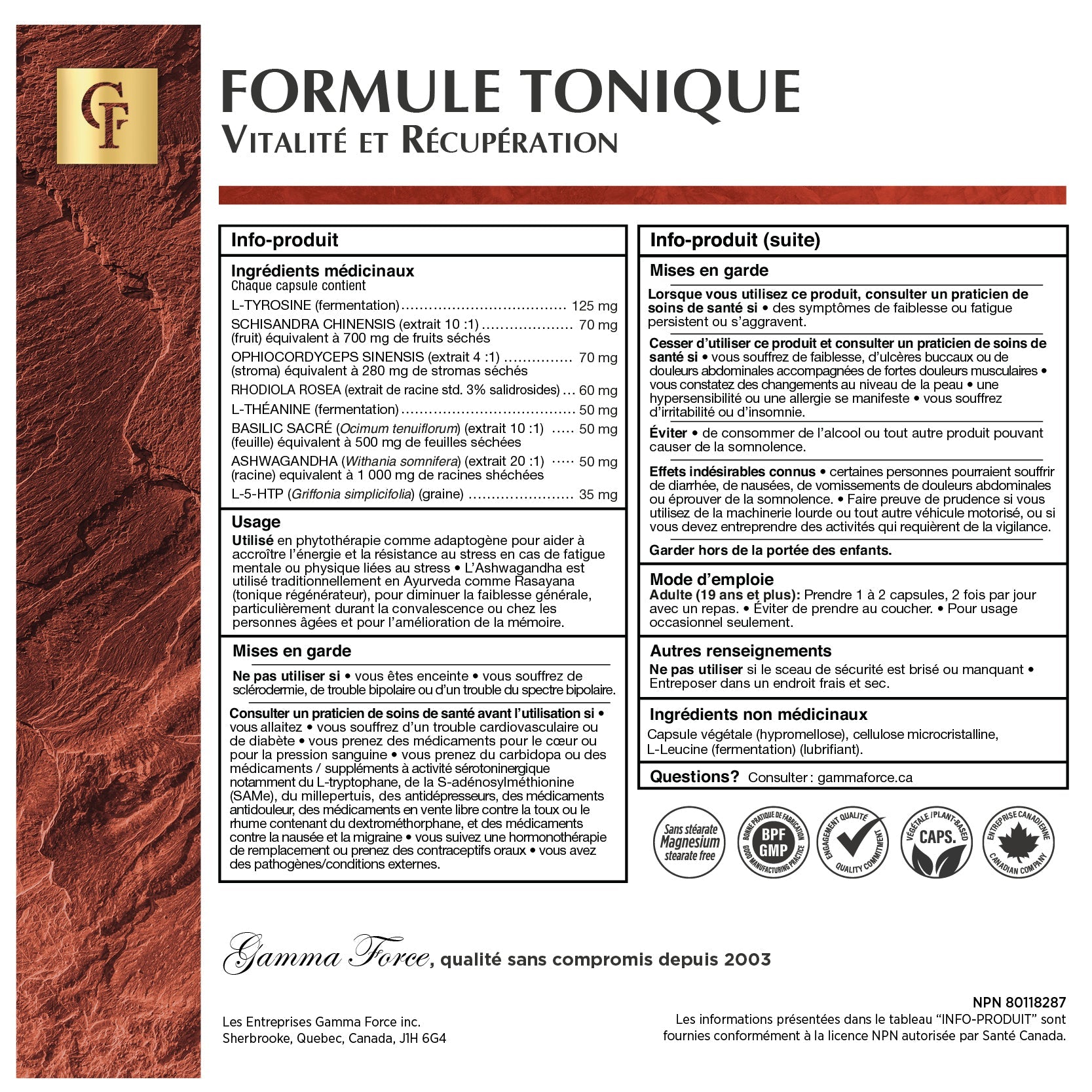 Formule Tonique