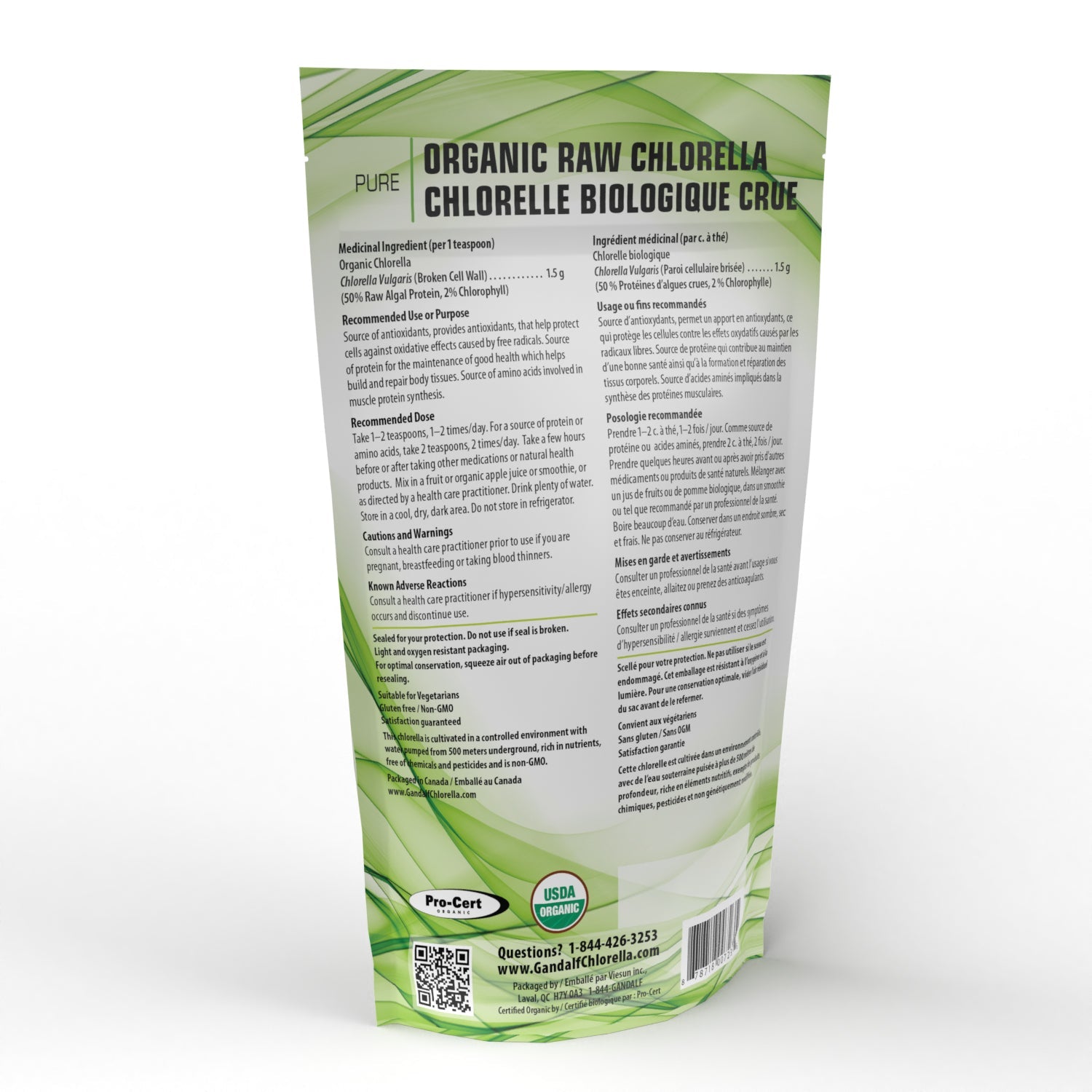 Chlorelle biologique poudre