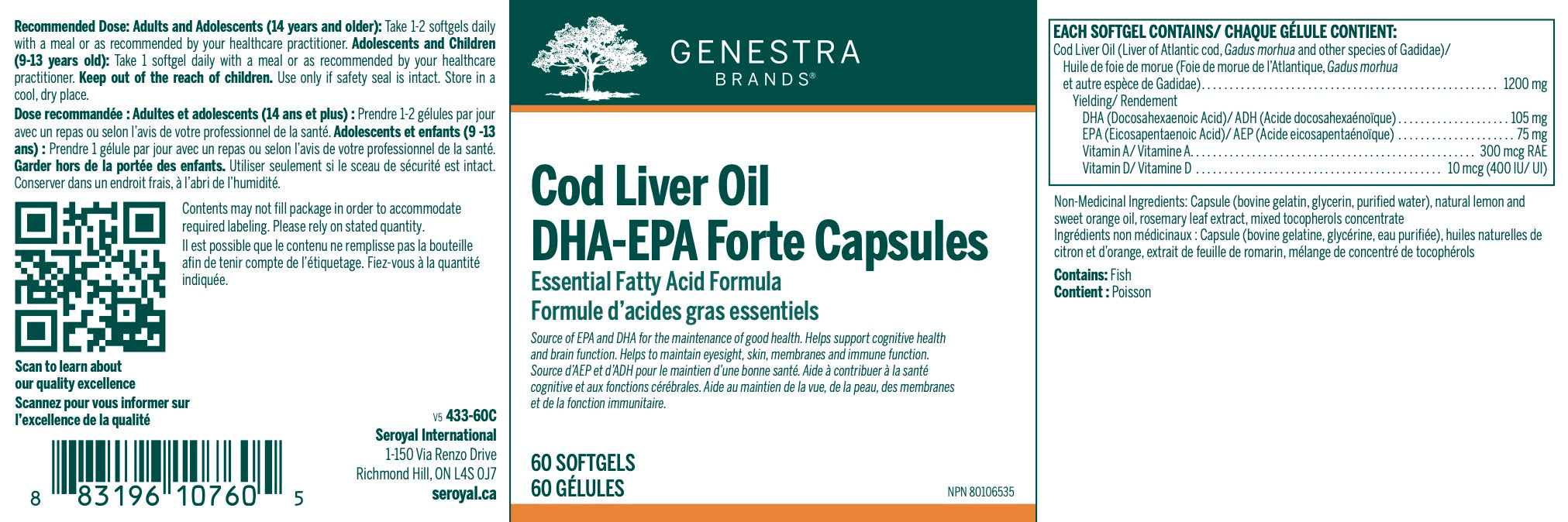 Cod Liver Oil DHA/EPA Forte