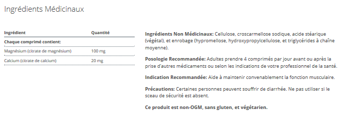 Magnesium Citrate (Anciennement Mag Citrate)