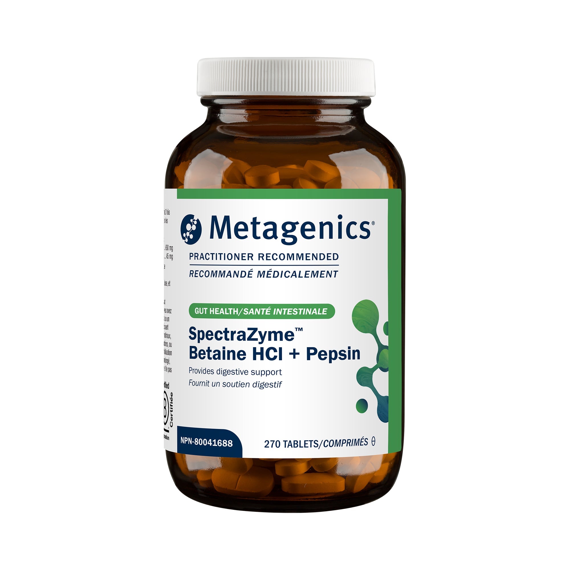 SpectraZyme Betaine HCl + Pepsine (Anciennement SpectraZyme METAGEST)