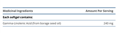 OmegaGenics Borage Seed GLA Oil (Anciennement OmegaGenics GLA 240)
