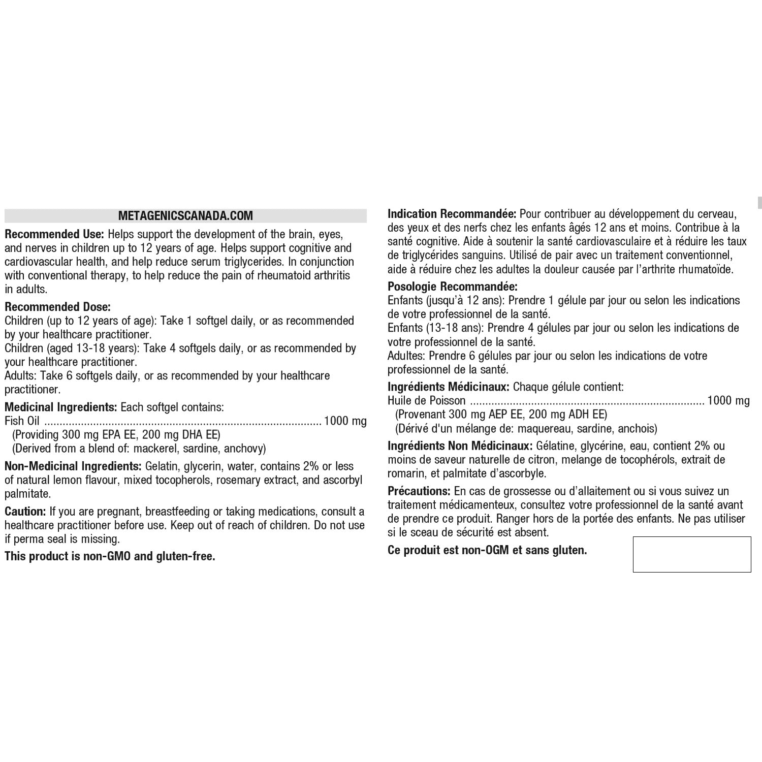 OmegaGenics Fish Oil EPA-DHA 500