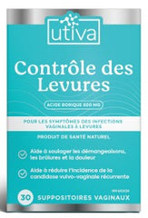 Contrôle des levures - 30 suppositoires vaginaux